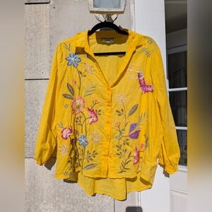 Johnny Was Nila Relaxed Smocked Shirt